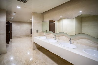 Bathroom with Floating Vanity and LED Lighting